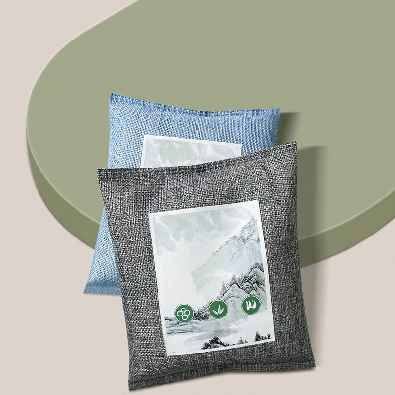 Activated carbon bags for air purification and moisture retention
