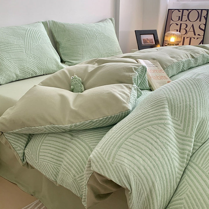 4-piece bedding set made of brushed cotton