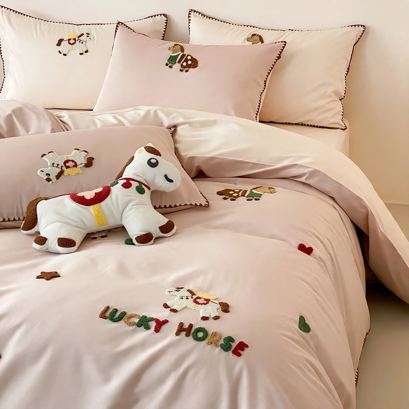 Cotton bedding set, cartoon pattern