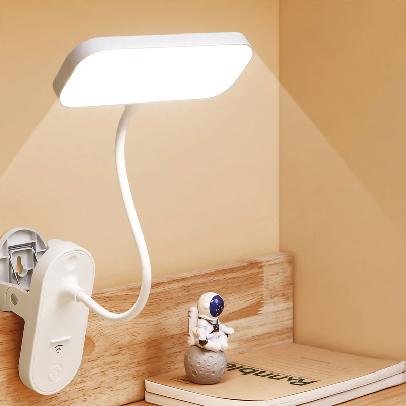 LED clip light for desk and bed, dimmable