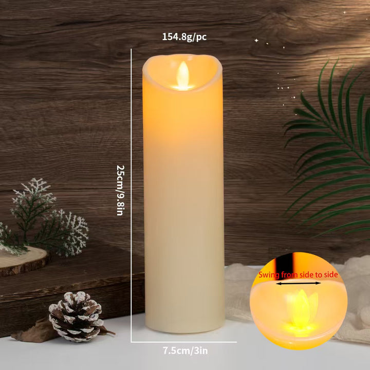 LED Real Wax Candle with Flickering Effect and Remote Control