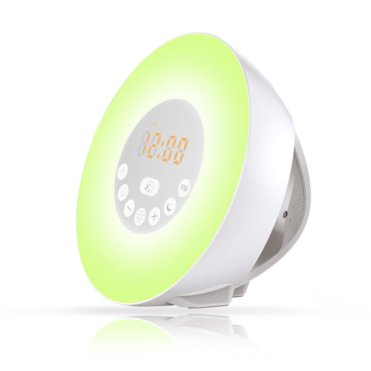 Multifunctional LED alarm clock with sunrise and sunset simulation