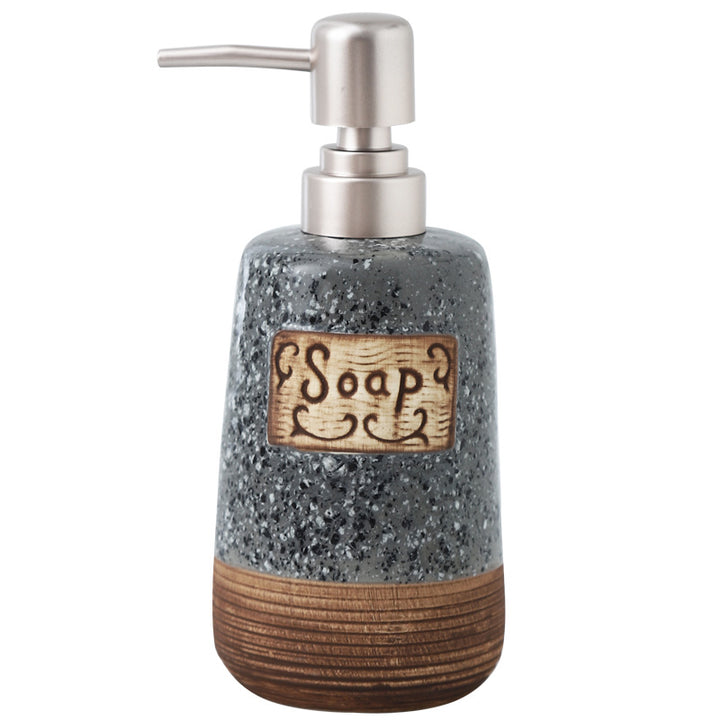 Ceramic soap dispenser with pump