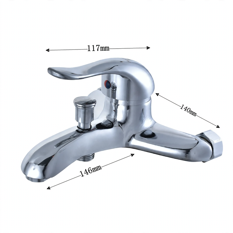 Shower mixer, three-piece