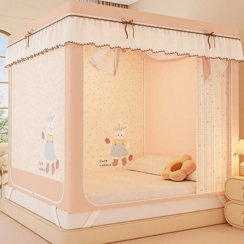 Mosquito net bed canopy with steel frame
