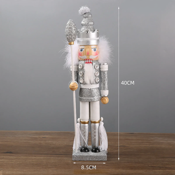 Nutcracker figure made of pine wood, European style