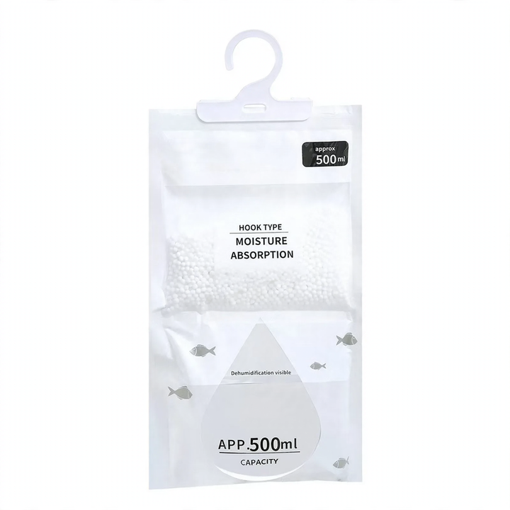 Hanging dehumidifier bag with fragrance