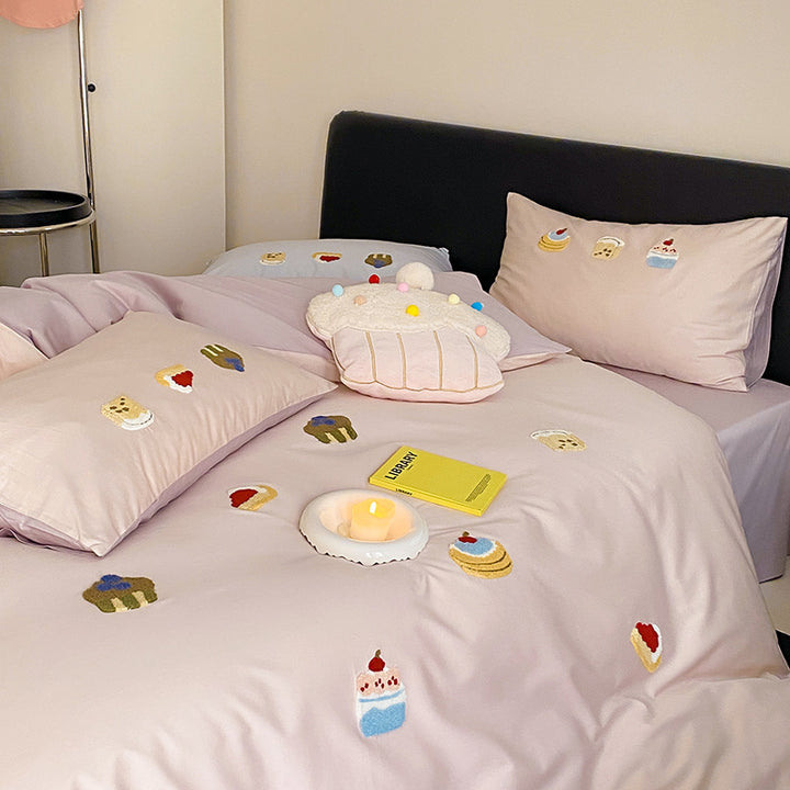 Cotton bedding set, 100, cartoon pattern, four pieces