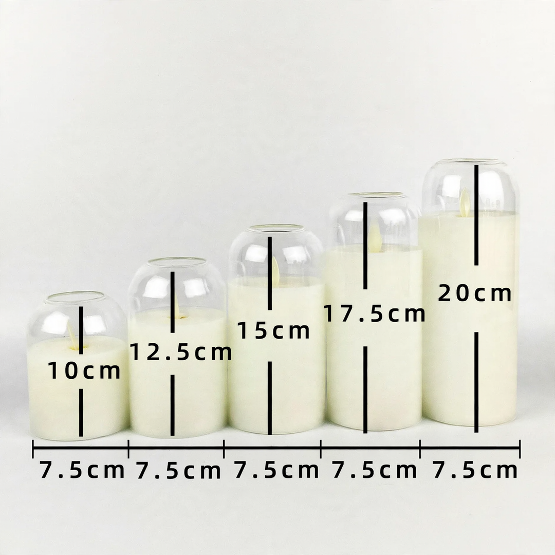LED taper candle made of paraffin with remote control