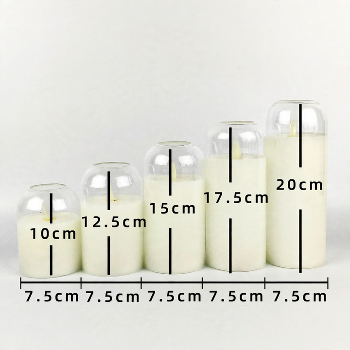 LED taper candle made of paraffin with remote control