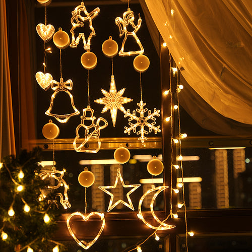 LED Suction Cup Hanging Light for Window Decoration