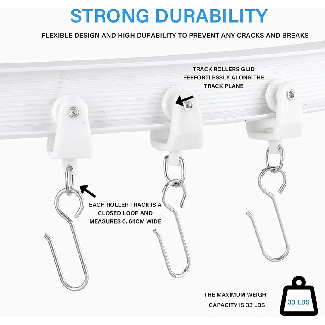Bendable curtain rail, PVC, 2 m