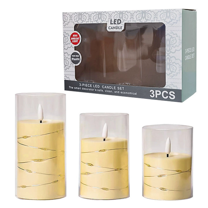 LED Electronic Candle with Remote Control and Flicker Effect