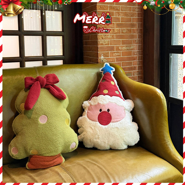 Christmas decorative cushion made of wool plush