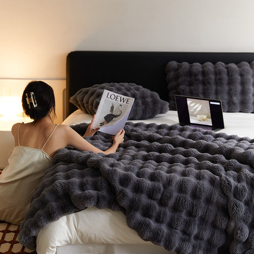 Milk fiber wool blanket, 100×160 cm or 160×200 cm