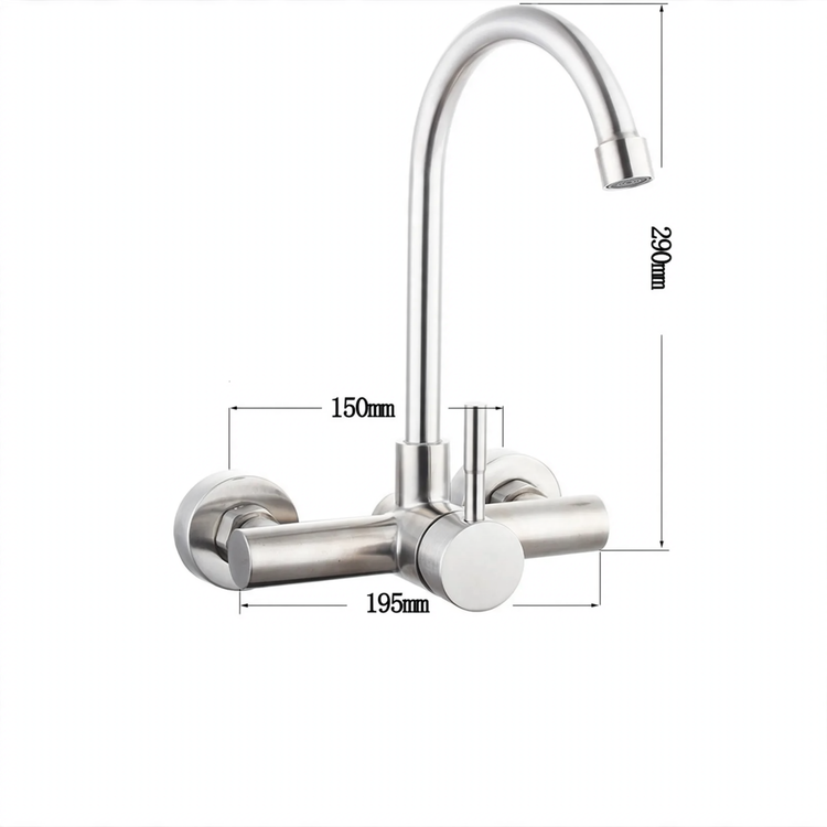 Built-in kitchen faucet with ceramic valve