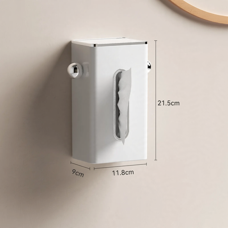 Wall-mounted tissue box, plastic