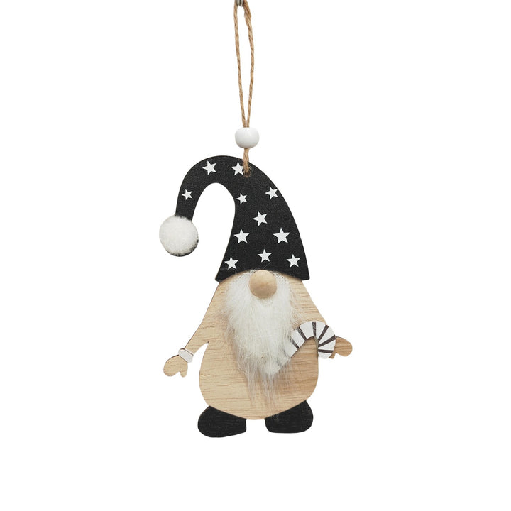 Wood Christmas Ornaments Gnome Figures