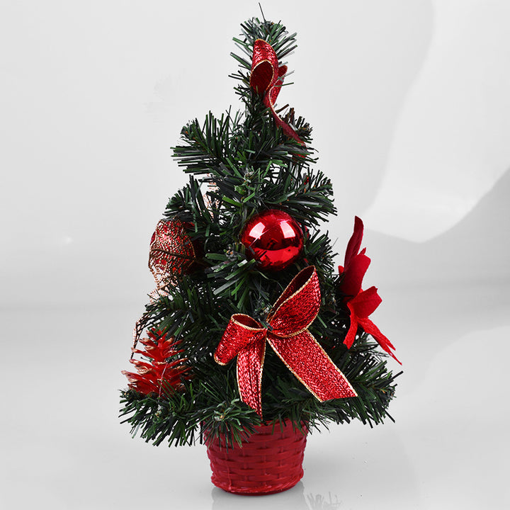 Mini Christmas tree, plastic, with lighting