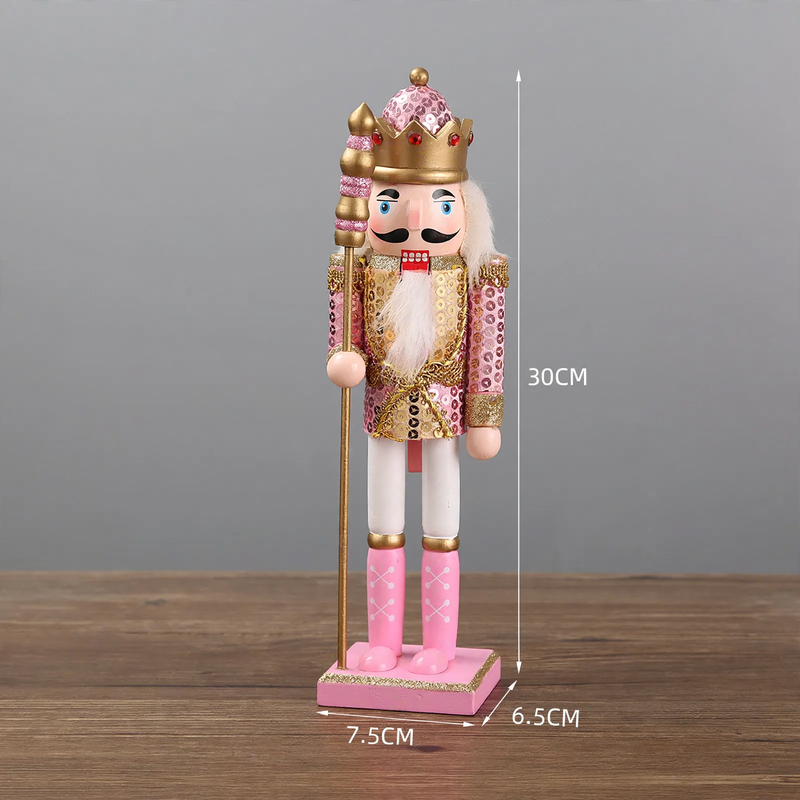 Nutcracker figure made of pine wood