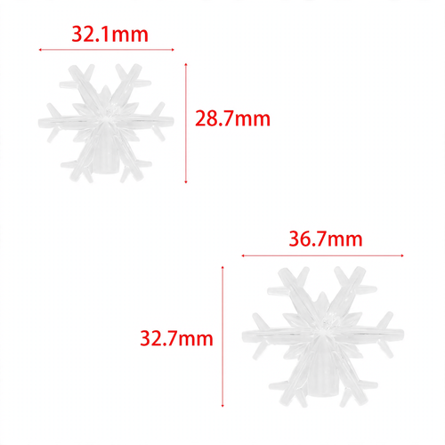 Decorative snowflake pendants for string lights
