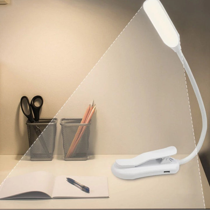 LED clamp lamp for children, USB rechargeable
