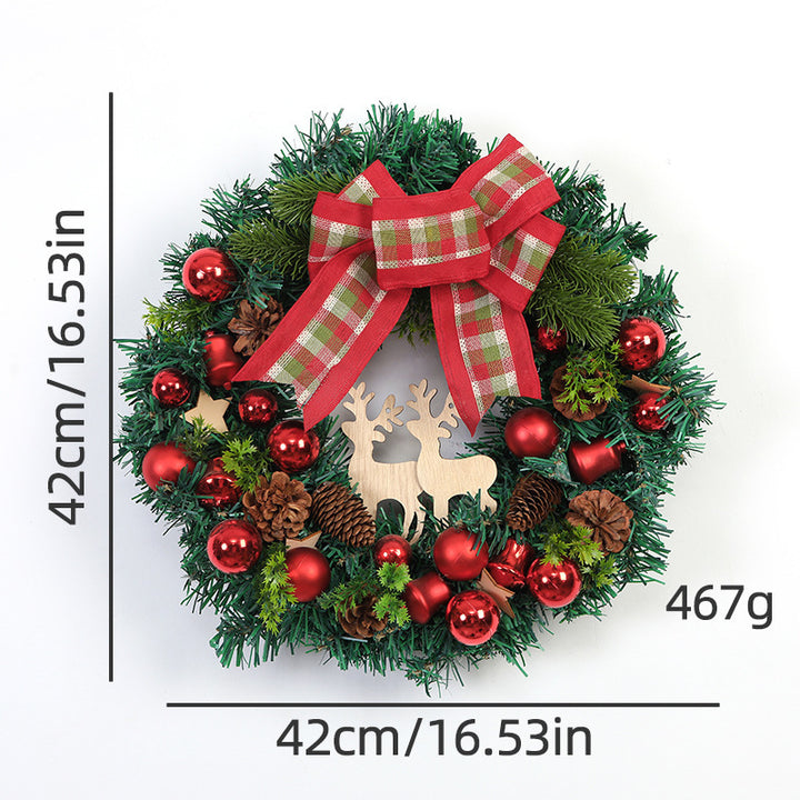 Christmas wreath with colorful balls, 40 cm