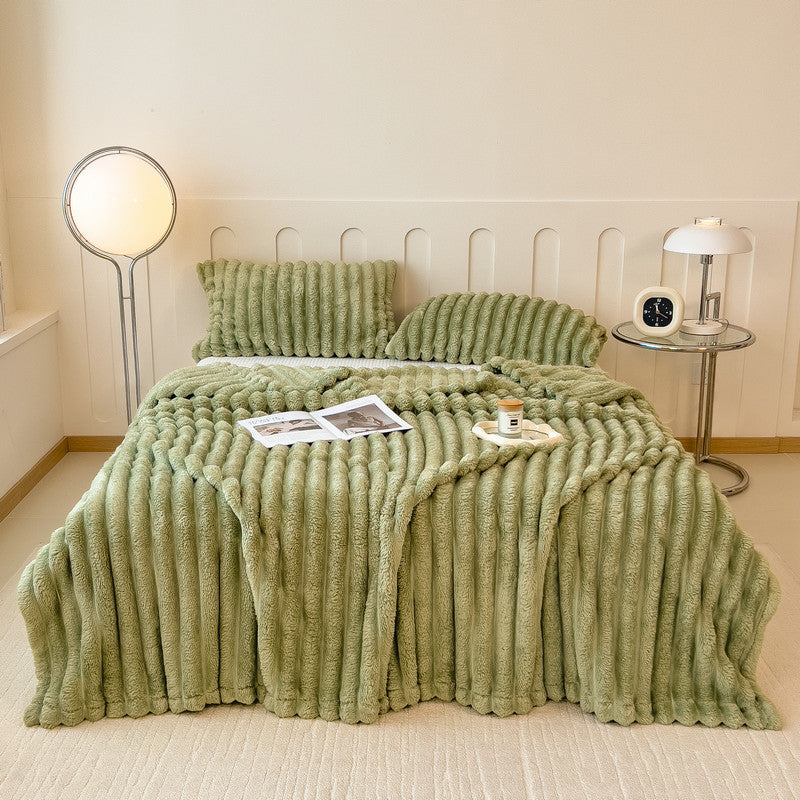 Milk fiber blanket, Nordic style, extra thick