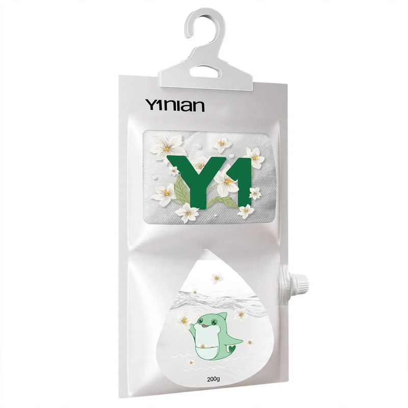Hanging dehumidifying bag against moisture