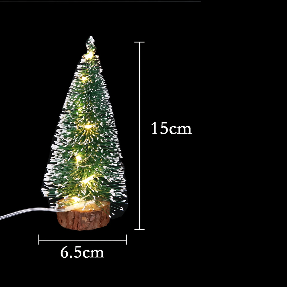 Mini Christmas tree made of pine needles with LED lighting, 40 cm
