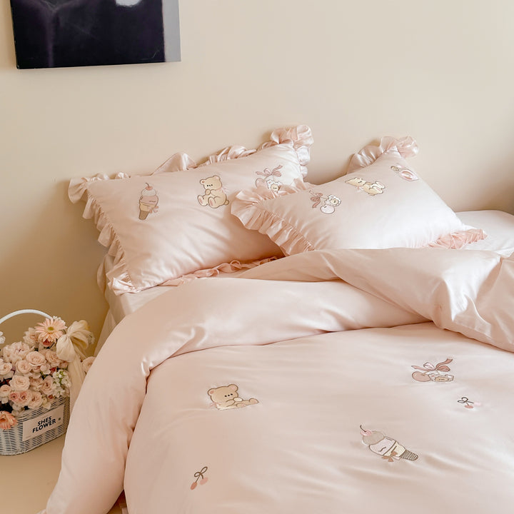 Bedding set made of long-staple cotton, cartoon design