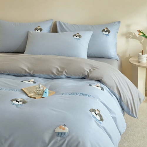 Cotton bedding set, 4-piece, cartoon design