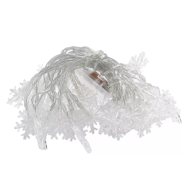 LED Snowflake String Lights for Christmas Decoration