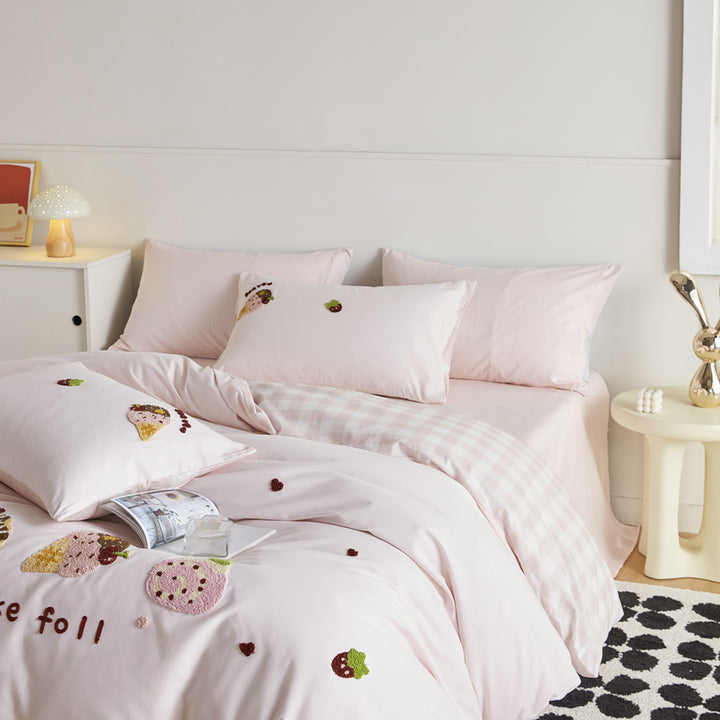 Children's bedding set, cotton, cartoon pattern