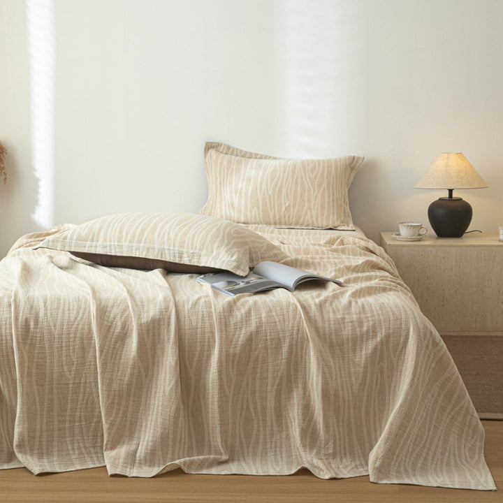 Cotton bed sheet, Jacquard weave