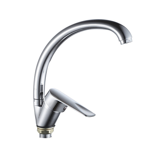 Stainless steel kitchen faucet with spray function