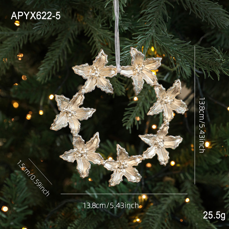 Decorative Christmas ornaments made of plastic