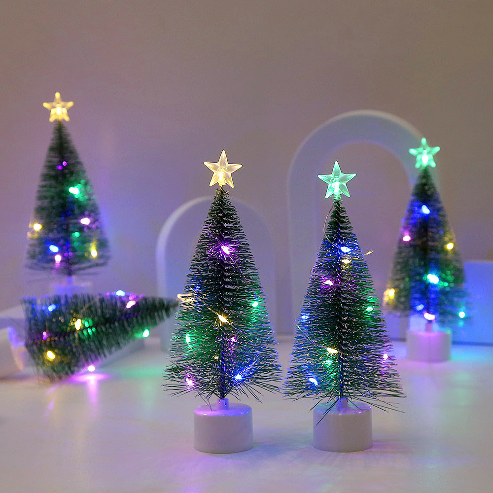 LED Christmas tree with color change, 17 cm
