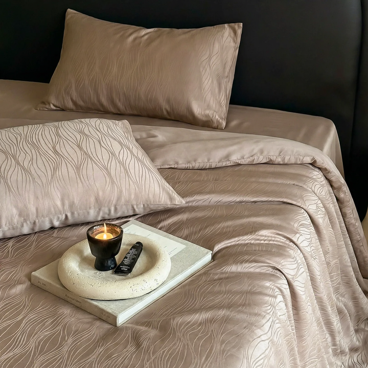 Tencel bedding set, 4-piece, 100S, jacquard pattern