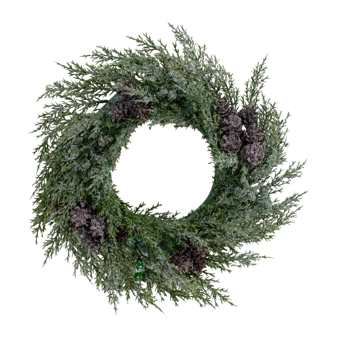 Christmas wreath with pine cones