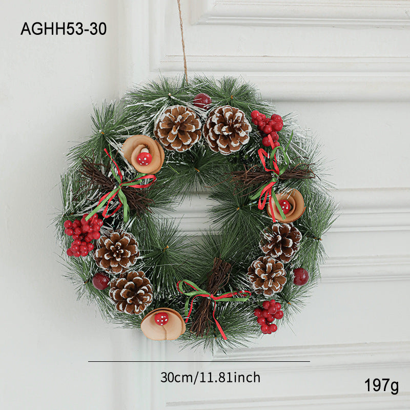 Christmas wreath with lighting, PVC, various designs