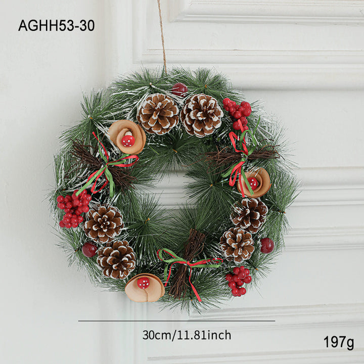 Christmas wreath with lighting, PVC, various designs