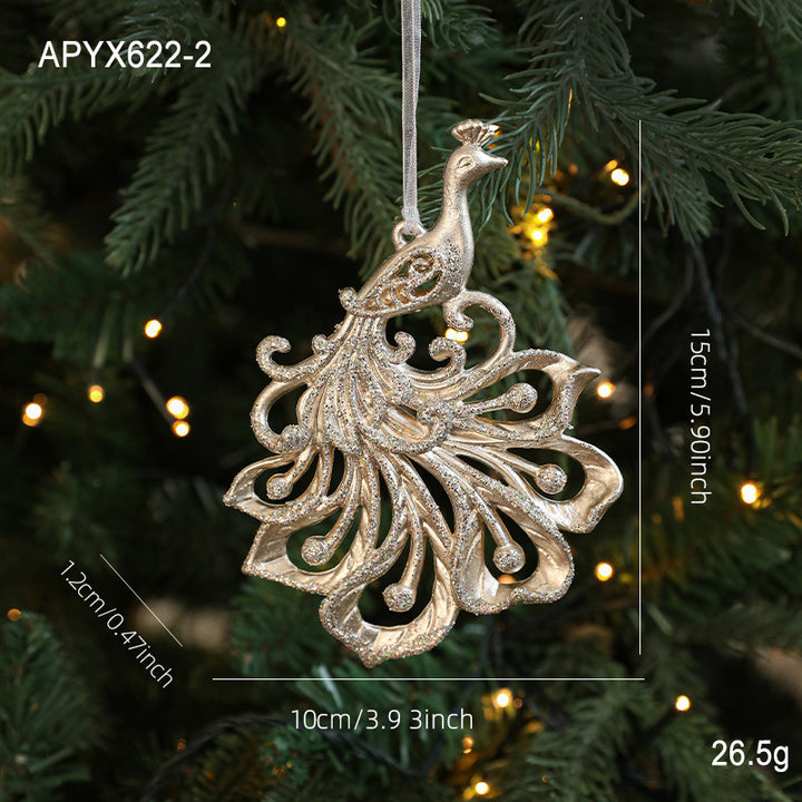 Decorative Christmas ornaments made of plastic