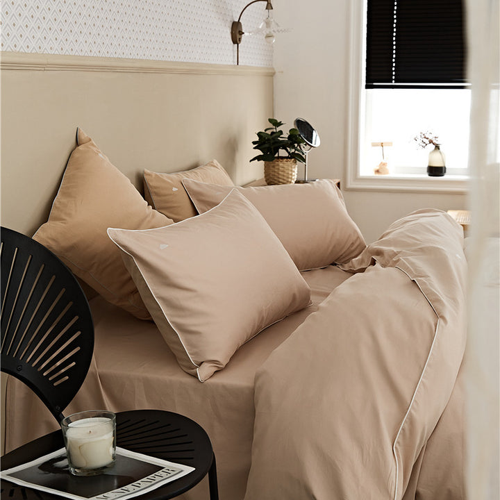 Bedding set, 100s long-staple cotton, brushed, embroidered