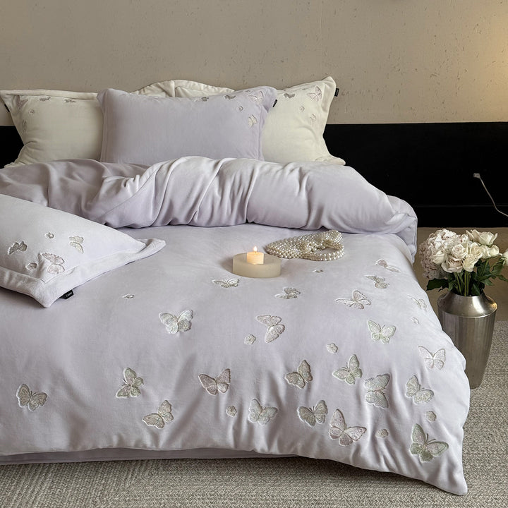 Milk fiber bedding set, 4-piece, winter