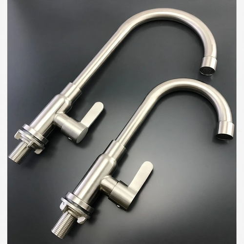 Stainless steel kitchen faucet, mixing or cold water