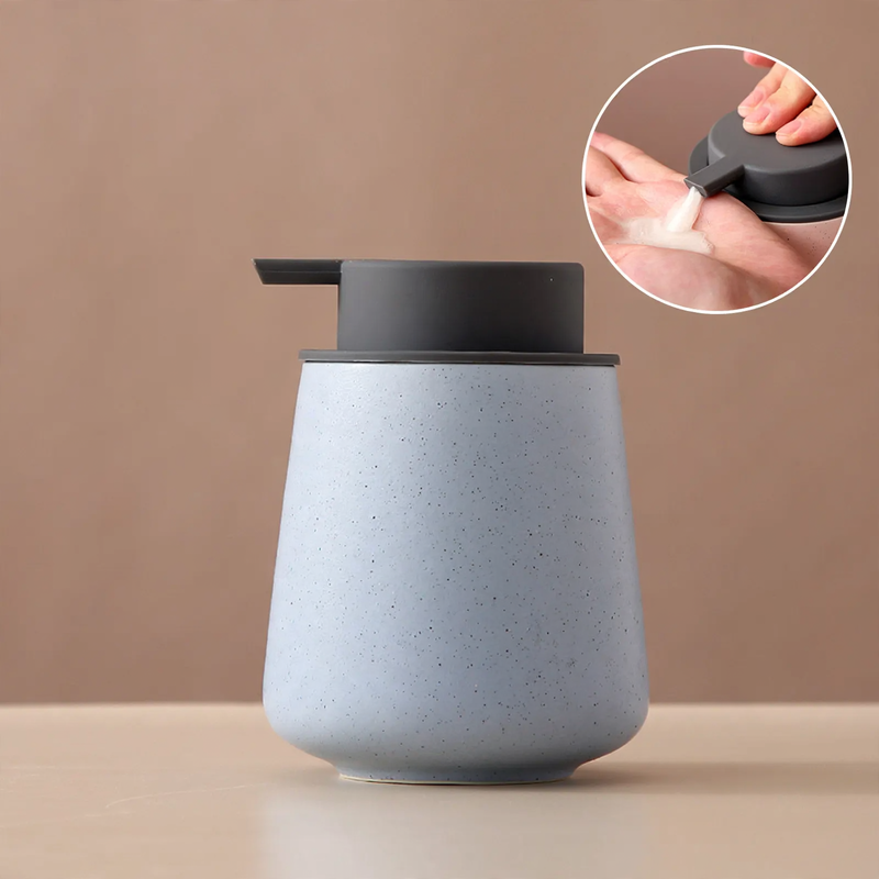 Ceramic soap dispenser with pump