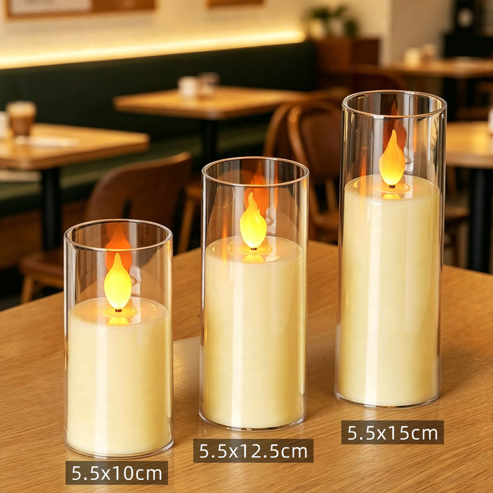 LED electronic candle with flame effect