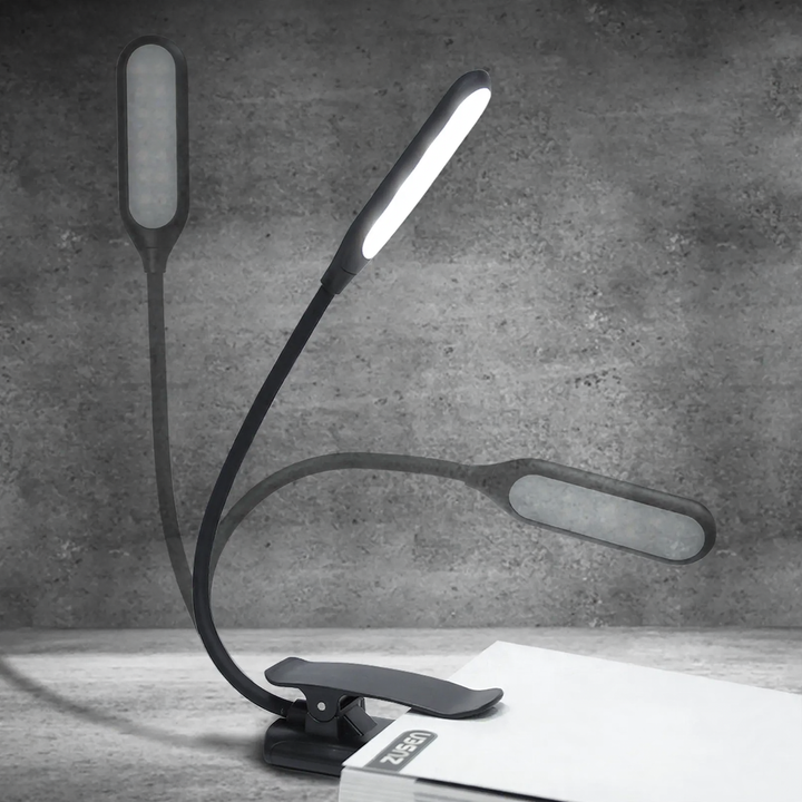 Compact LED clamp light with battery