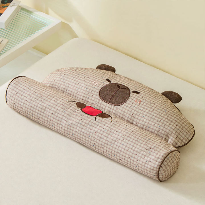 Pillows with buckwheat shells and cotton cover